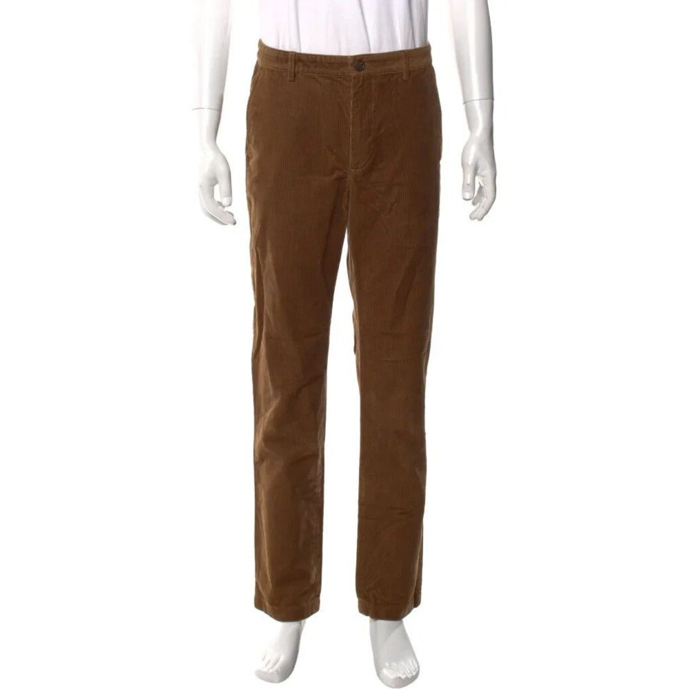 A.P.C. Men's Brown Corduroy Pants 100% Cotton W32 Straight Leg